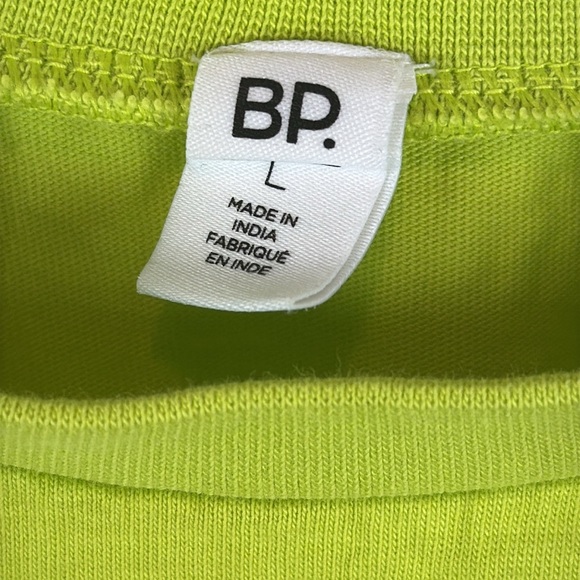 Nordstrom BP. Lime Green Boxy Cropped T-Shirt - Picture 3 of 5